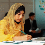 Students attending Cambridge English training program in Saudi Arabia classroom