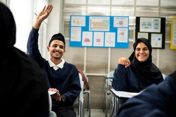 Students preparing for Cambridge English exam at an authorized training center in Saudi Arabia